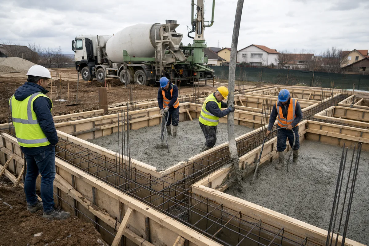 2. Turnarea și compactarea betonului — exemplu pentru un proiect din Cireșu