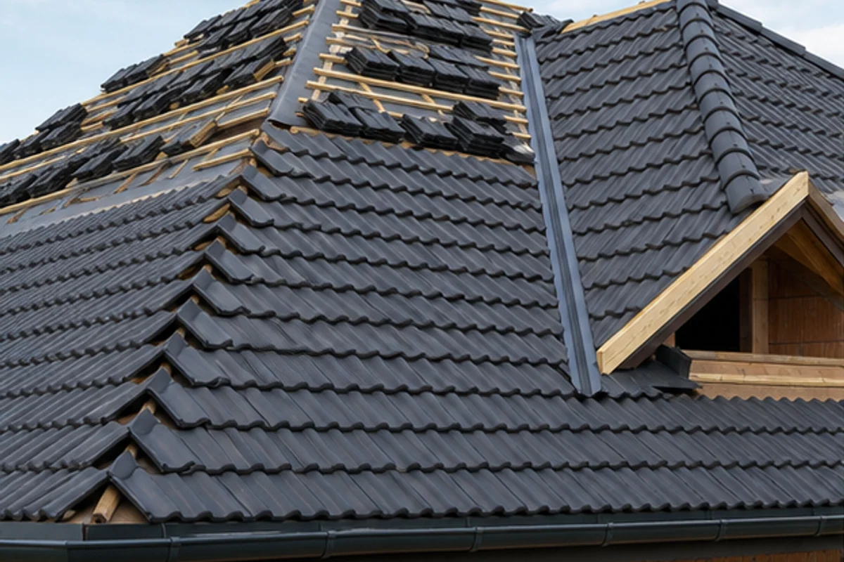 Membrane, ventilație și învelitoare pentru un acoperiș de casă în Timișoara — etapă de execuție