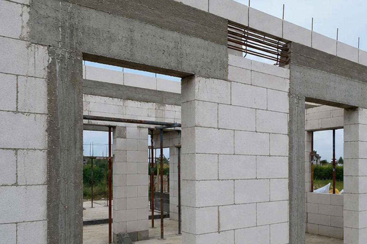Armări locale și buiandrugi pentru o casă din BCA în Timișoara — etapă de execuție